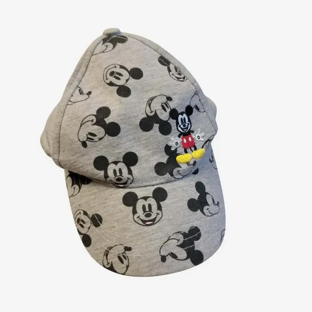 Disney Junior Mickey Mouse Youth Hat Gray Adjustable Cap 100% Cotton Boys Girls